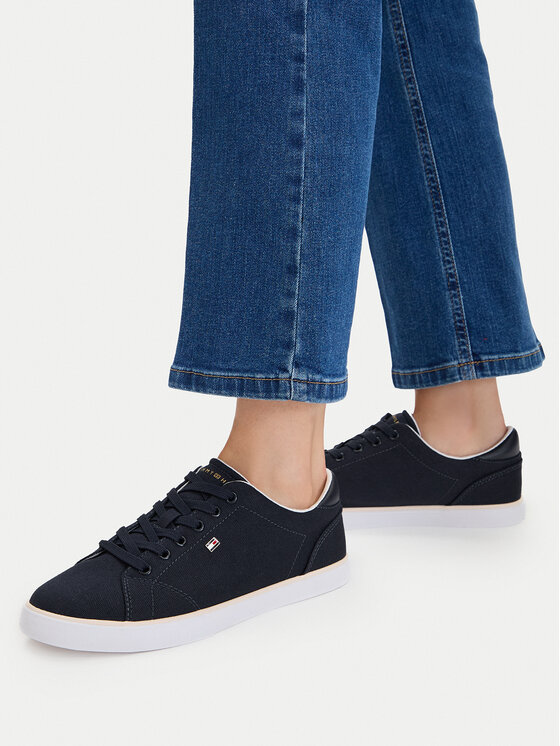 Tommy Hilfiger Tommy Hilfiger Sneakers Th Low Profile Vulc Canvas FW0FW09102 Dunkelblau