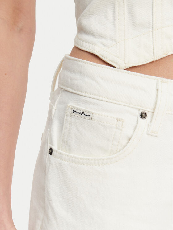 Guess Jeans Guess Jeans Džínsy W5GA0D D5M62 Biela Skinny Fit