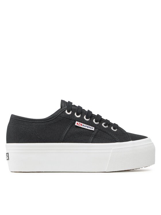 Superga Superga Πάνινα παπούτσια 2790 Platform S9111LW Μαύρο