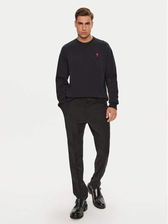 AMI PARIS AMI PARIS Μπλούζα BFUSW001.730 Μαύρο Regular Fit