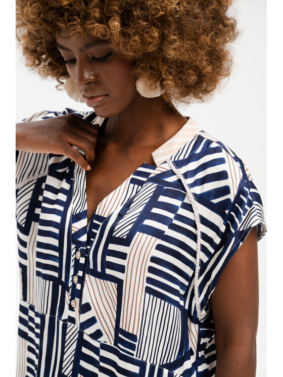 blue shadow blue shadow Bluzka Softly Niebieski Regular Fit