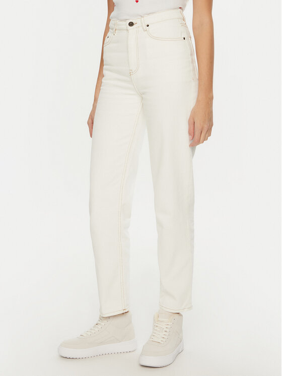 American Vintage American Vintage Jeansy Jozastreet JOZ11AH24 Bílá Straight Fit