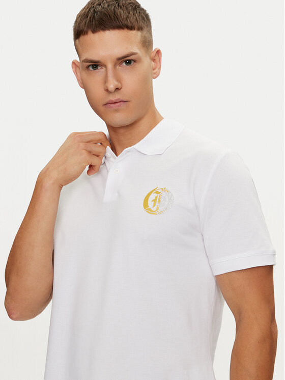 Just Cavalli Just Cavalli Polokošeľa 76OAGG19 Biela Regular Fit