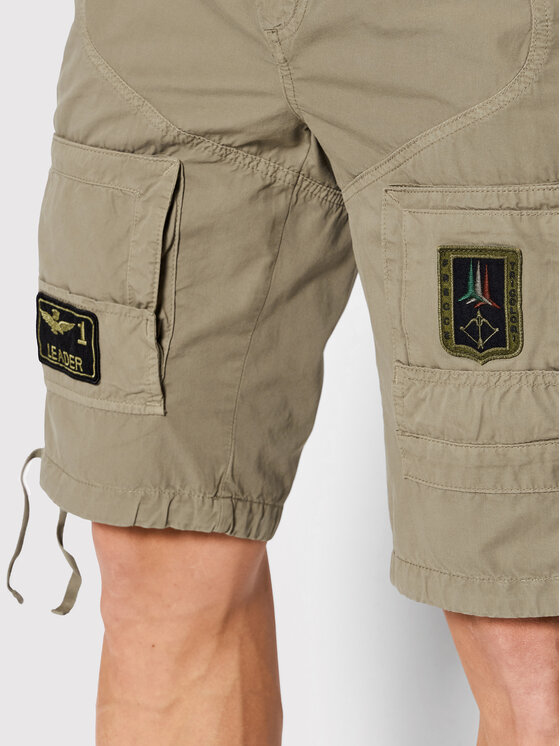 Aeronautica Militare Aeronautica Militare Riidest šortsid 221BE041CT1122 Beež Regular Fit