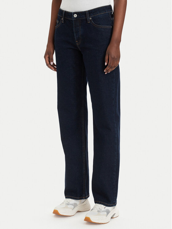 Tommy Jeans Blugi Sophie DW0DW23584 Bleumarin Straight Fit