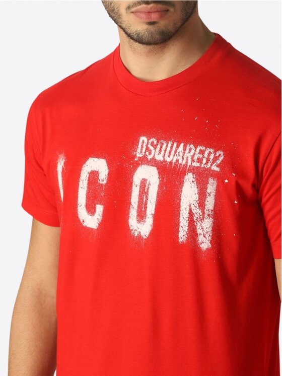Dsquared2 Dsquared2 T-Shirt S79GC0039 S23009 Czerwony Regular Fit