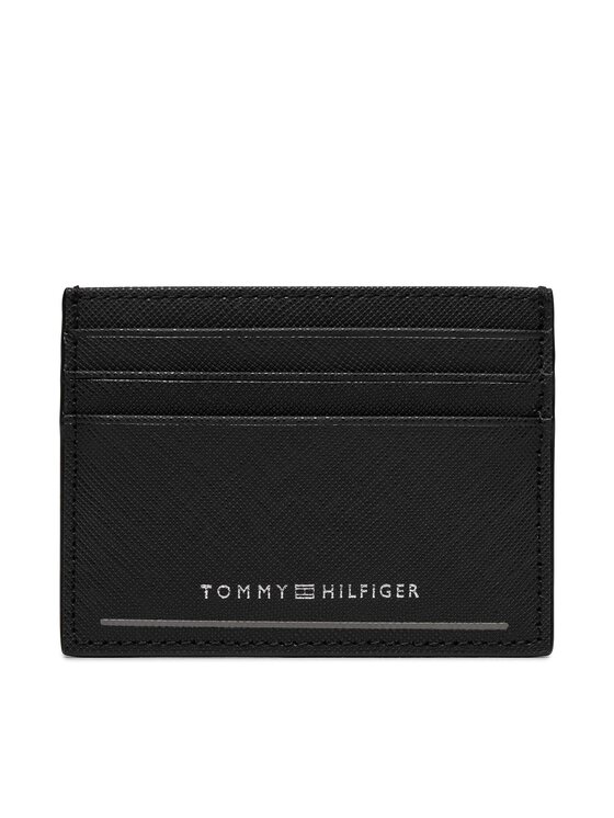 Etui pentru carduri Tommy Hilfiger Th Saffiano Cc Holder AM0AM11863 Negru