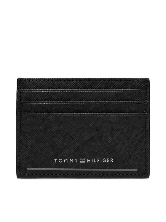 Tommy Hilfiger Tommy Hilfiger Θήκη πιστωτικών καρτών Th Saffiano Cc Holder AM0AM11863 Μαύρο