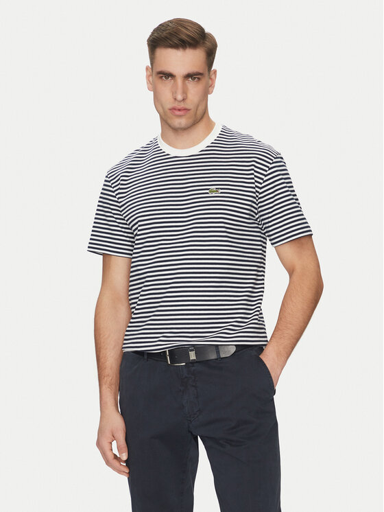 Lacoste Męski T-Shirt, rozmiar 5, Granatowy, TH9749