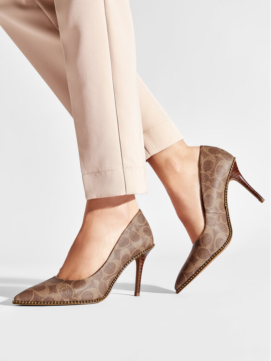 Coach Coach Scarpe stiletto Waverly Sig Pump G4374 Marrone
