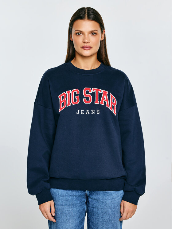 BIG STAR BIG STAR Bluza RUBENA Granatowy Basic Fit