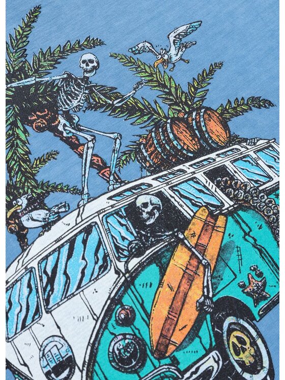 PITBULL PITBULL T-Shirt BEACHBREAK Niebieski jasny Regular Fit