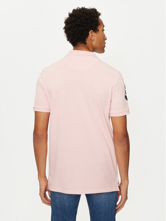 U.S. Polo Assn. U.S. Polo Assn. Тениска с яка и копчета MUP3313 Розов Regular Fit