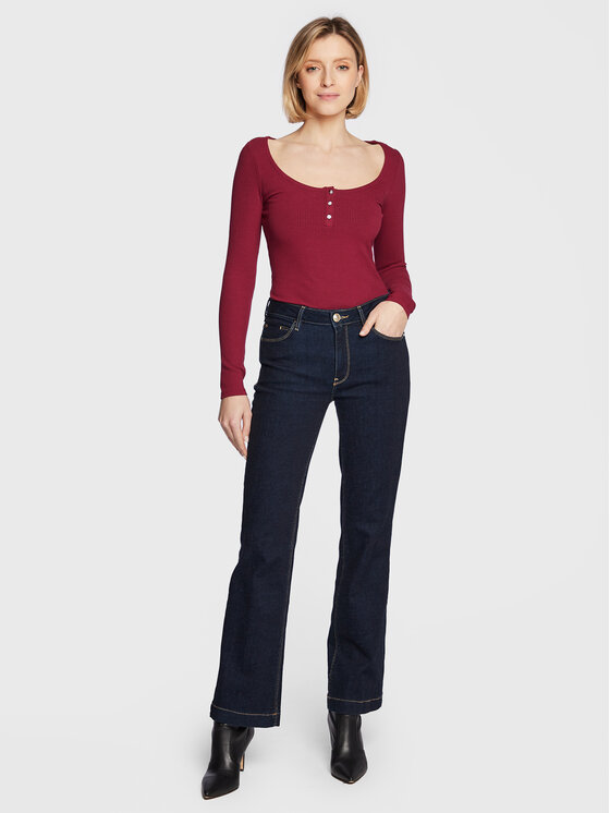Blusa Karlee Jewel W2YP46 KBCO2 Bordeaux Slim Fit