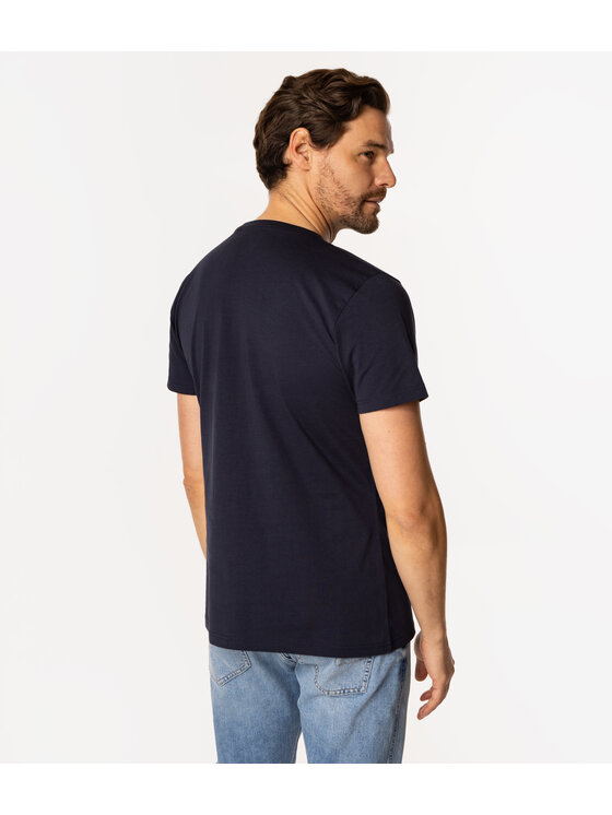 Lee Cooper Lee Cooper T-Shirt SLOG1 1160 Granatowy Regular Fit