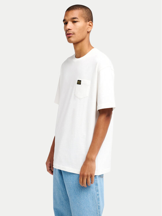 RVCA RVCA Majica Americana Pocket EVYZT00127 Bela Relaxed Fit