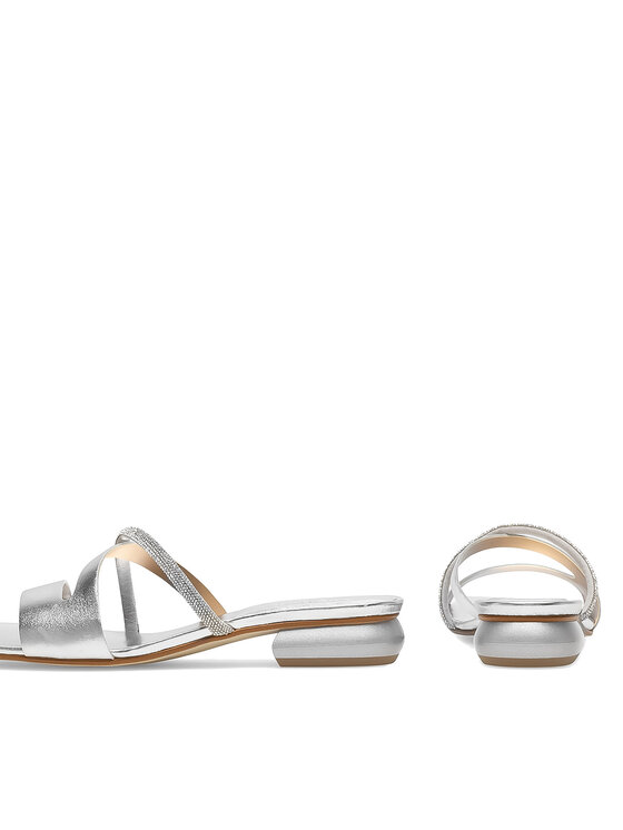 Badura Badura Klapki BRITTOLI-A022-01-01 Srebrny