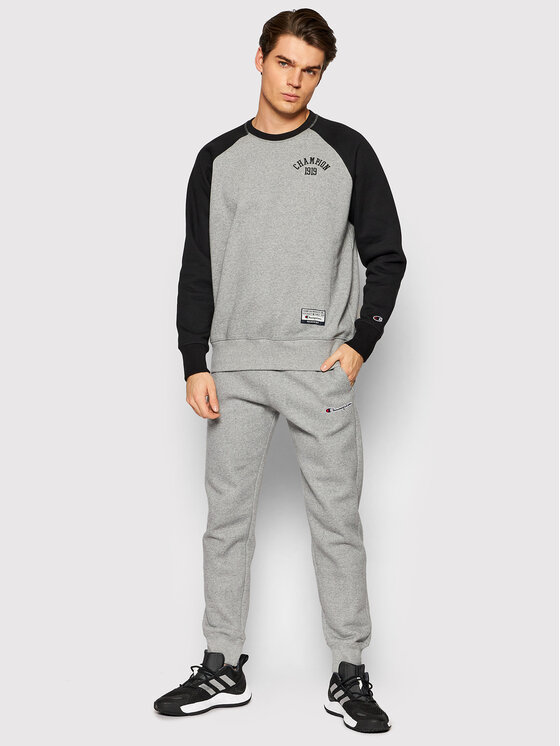 Felpa Collegiate Logo Colour Block 216913 Grigio