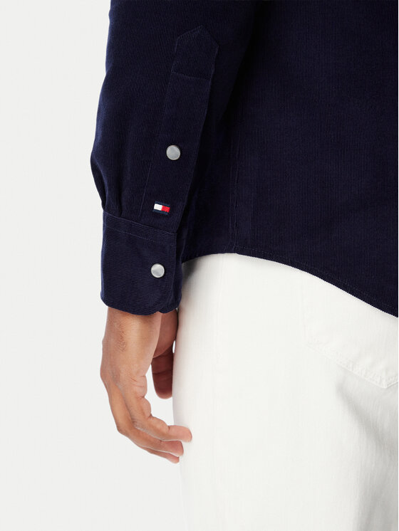 Tommy Hilfiger Tommy Hilfiger Πουκάμισο Western Corduroy MW0MW45647 Σκούρο μπλε Regular Fit