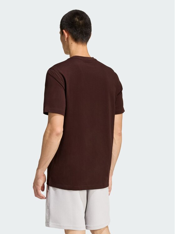 adidas adidas T-Shirt Trefoil Essentials Tee Brązowy Regular Fit