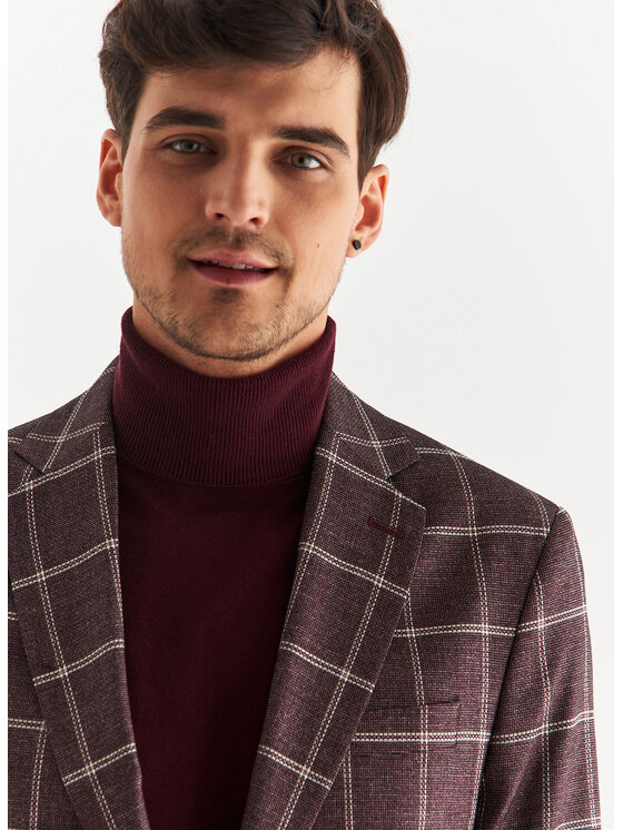 Pako Lorente Pako Lorente Marynarka P22WF-3X-006 Bordowy Slim Fit