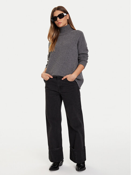 Eleh Eleh Jeansy EL072 Černá Regular Fit