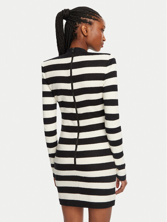 Balmain Balmain Trikotažinė suknelė DF1R9193JI70 Juoda Regular Fit