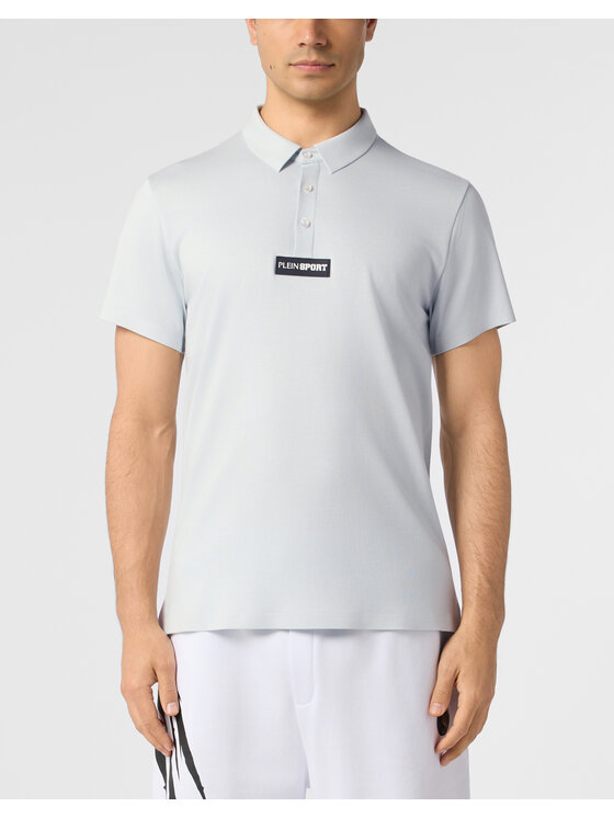 Plein Sport Plein Sport Polo 31012 Niebieski jasny Slim Fit
