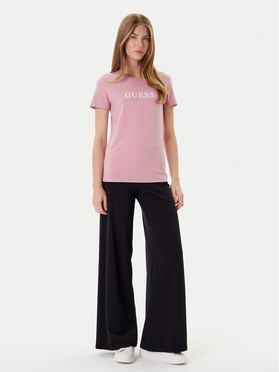 Guess Guess Тишърт O5RI01 KBBU1 Розов Regular Fit