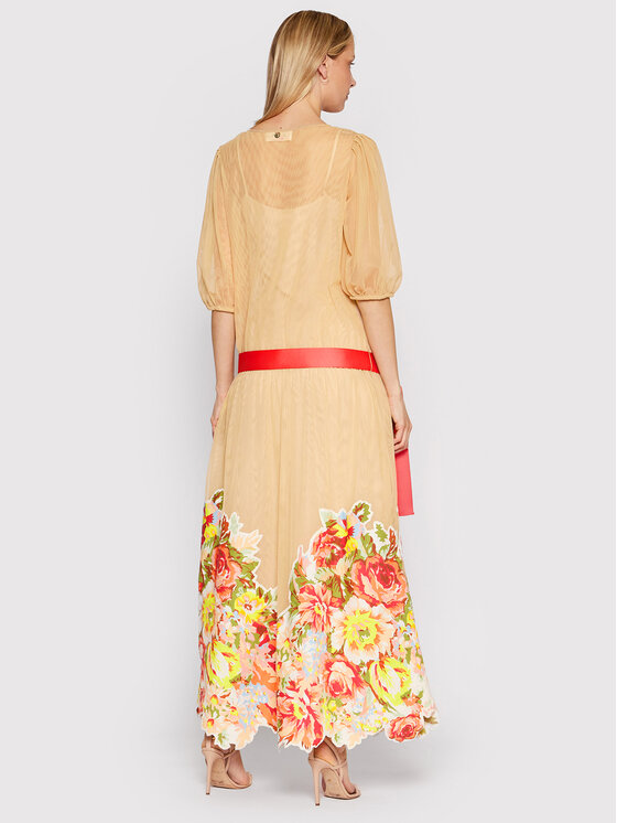 Blugirl Blumarine Vestito da giorno RA2074 J6393 Beige Relaxed Fit