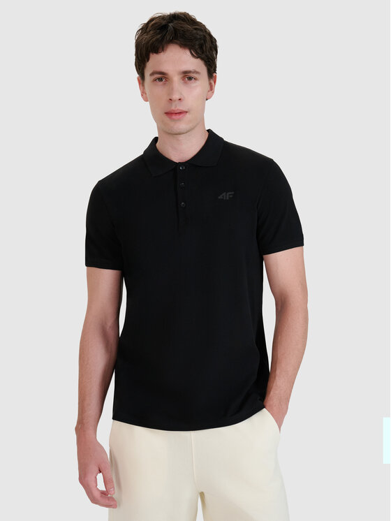 4F 4F Polo NOS Czarny Regular Fit