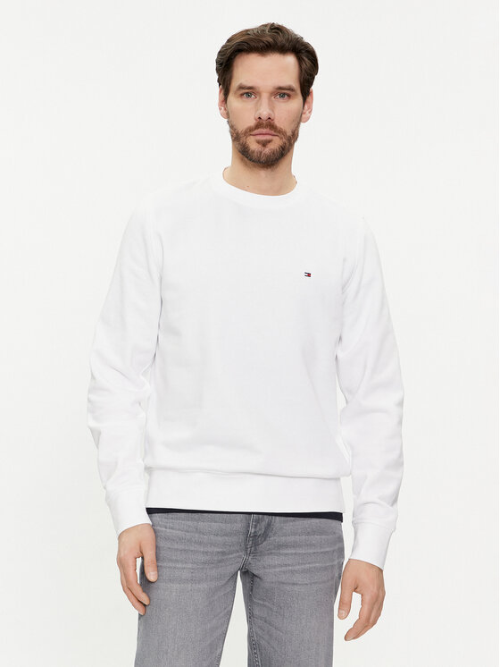 Tommy Hilfiger Tommy Hilfiger Mikina Flag Logo MW0MW32735 Bílá Regular Fit