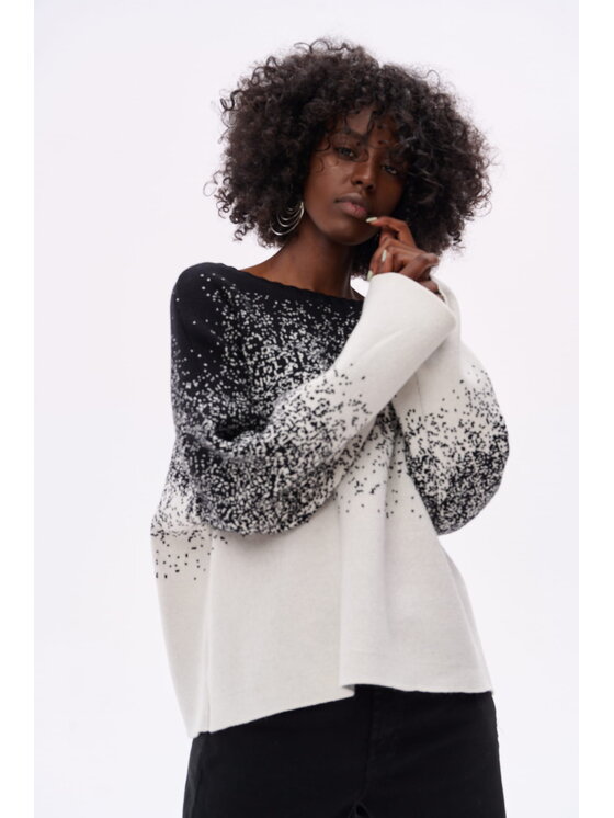 blue shadow blue shadow Sweter Dulaj Czarny Regular Fit