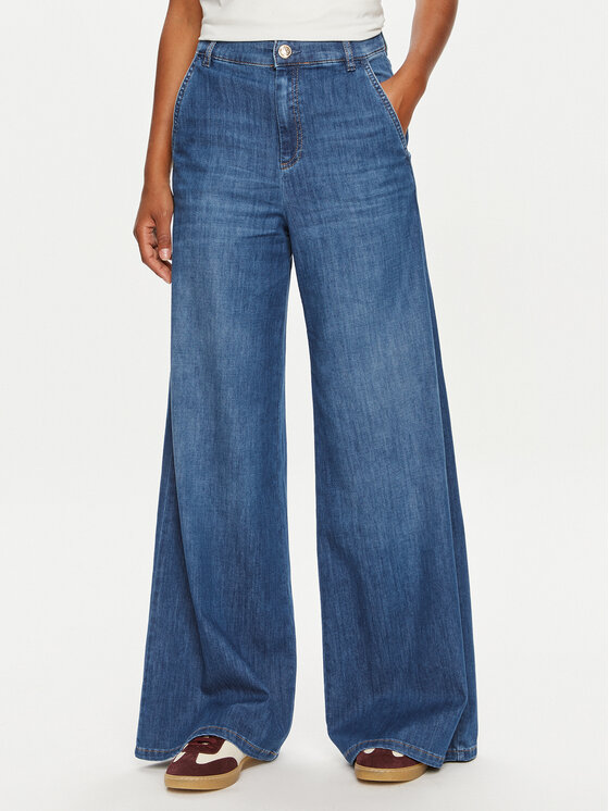 Marella Blugi 2423186014 Albastru Wide Leg