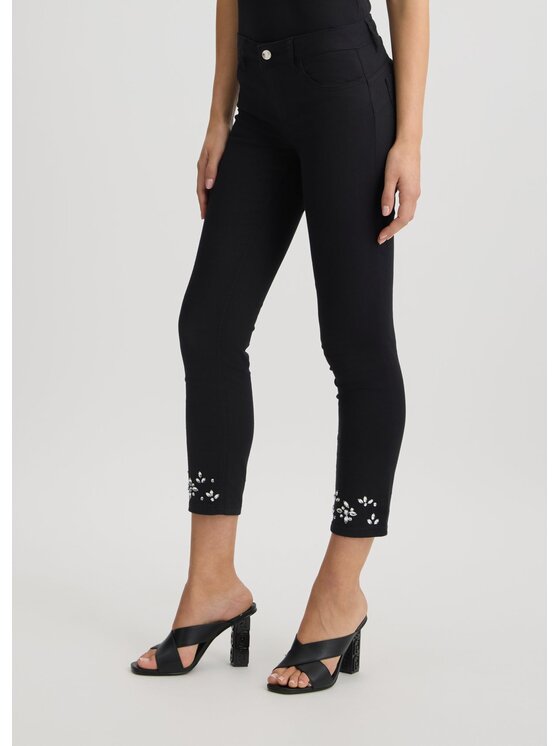 Liu Jo Liu Jo Spodnie materiałowe WA5457T4033M9640 Czarny Slim Fit