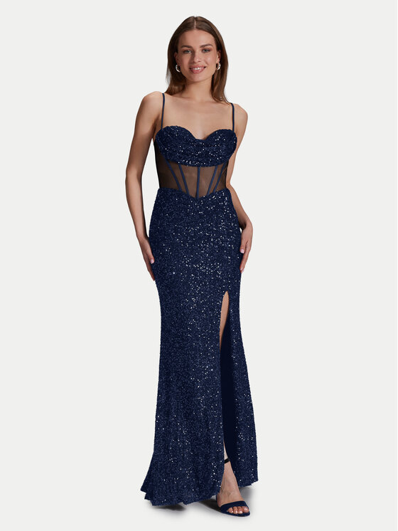 Hey Kyla Hey Kyla Vakarinė suknelė 5AI064HK Tamsiai mėlyna Regular Fit