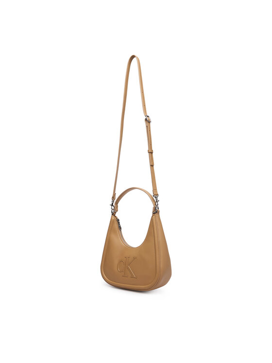 Calvin Klein Calvin Klein Kabelka Bold Ck Small Crescent LV04F3561G Béžová