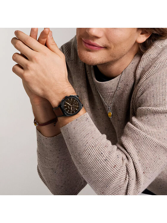Fossil Fossil Zegarek FS6108 Brązowy