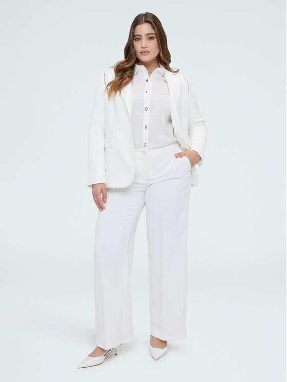 Fiorella Rubino Fiorella Rubino Pantaloni di tessuto P030T005254N011 Bianco Regular Fit