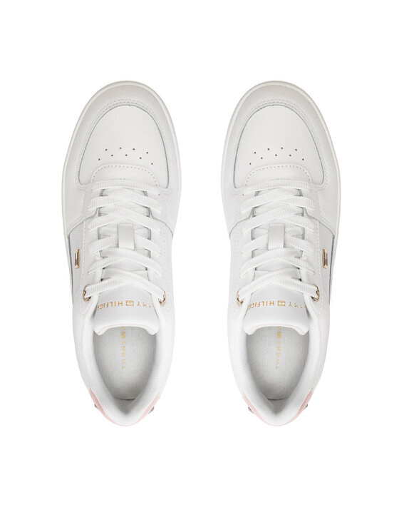 Tommy Hilfiger Tommy Hilfiger Sneakers Flag Basket Sneaker FW0FW08081 Écru