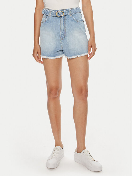 TWINSET TWINSET Džínsové šortky 241TT2392 Modrá Straight Fit