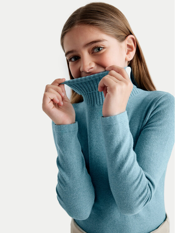 Mayoral Mayoral Rollkragenpullover 345 Blau Regular Fit