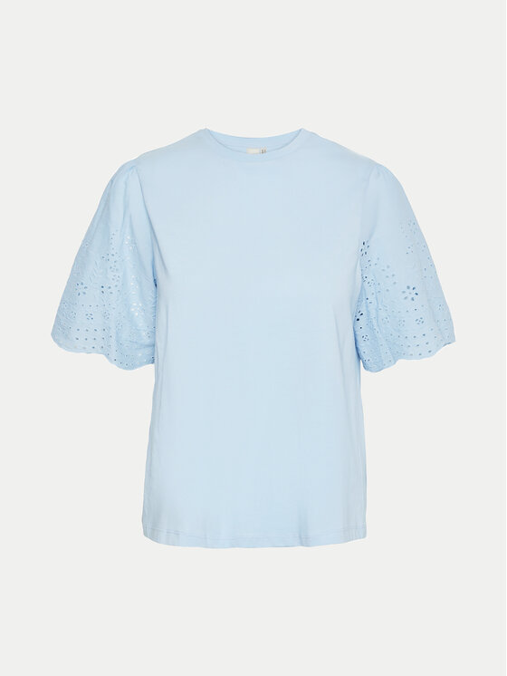 YAS YAS Tricou Lex 26033890 Albastru celest Regular Fit