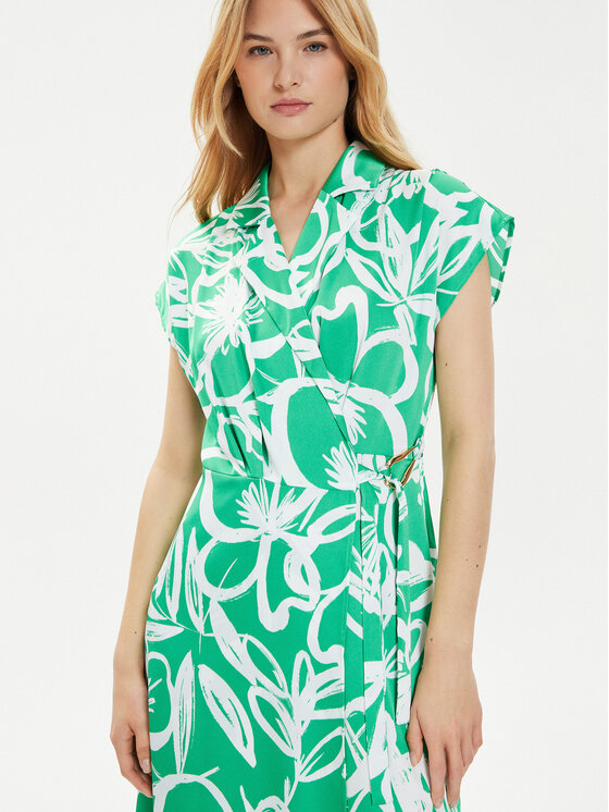 Joseph Ribkoff Joseph Ribkoff Poletna obleka 242030 Zelena Regular Fit