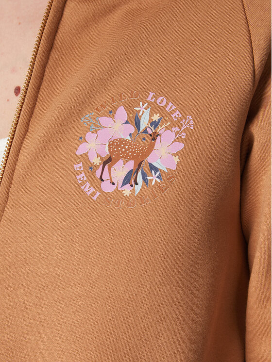 Femi Stories Femi Stories Sweatshirt Tito Beige Regular Fit