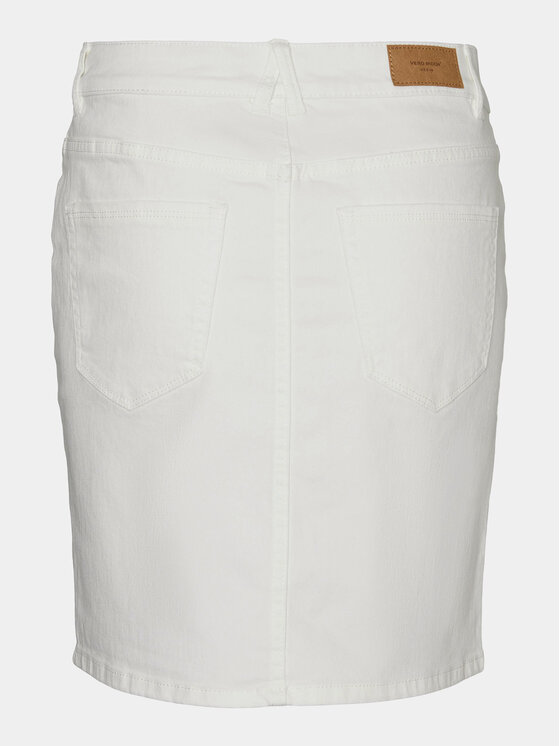 Vero Moda Vero Moda Džinsinis sijonas Luna 10279491 Balta Regular Fit