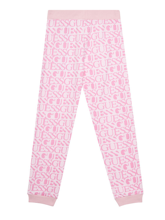 Guess Guess Spodnie dresowe J5YQ13 KAD74 Różowy Regular Fit