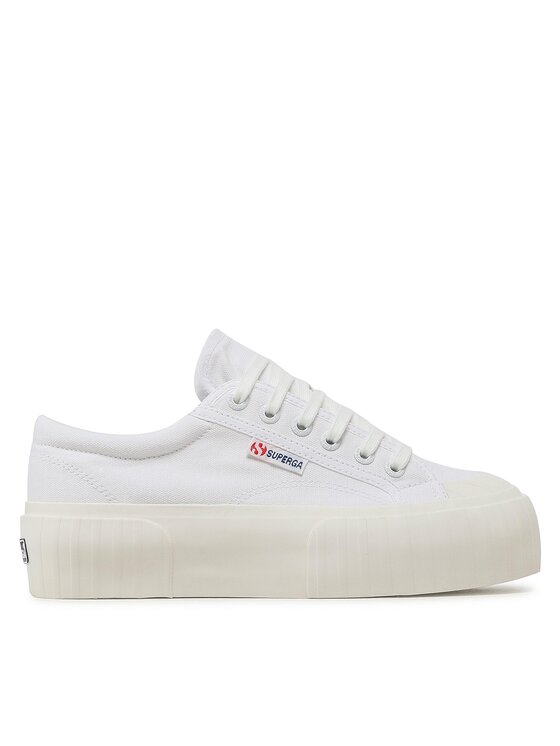 Superga Plátenky Stripe Platform 2631 S5111SW Biela