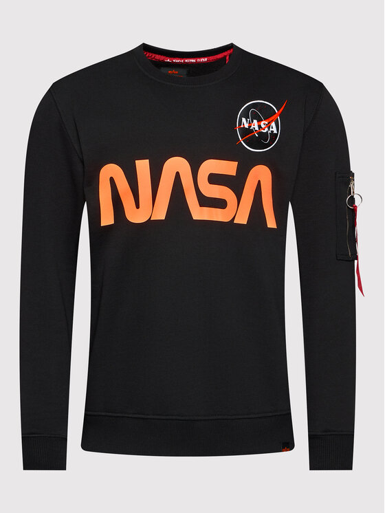 Alpha Industries Alpha Industries Bluza NASA Reflective 178309 Czarny Regular Fit