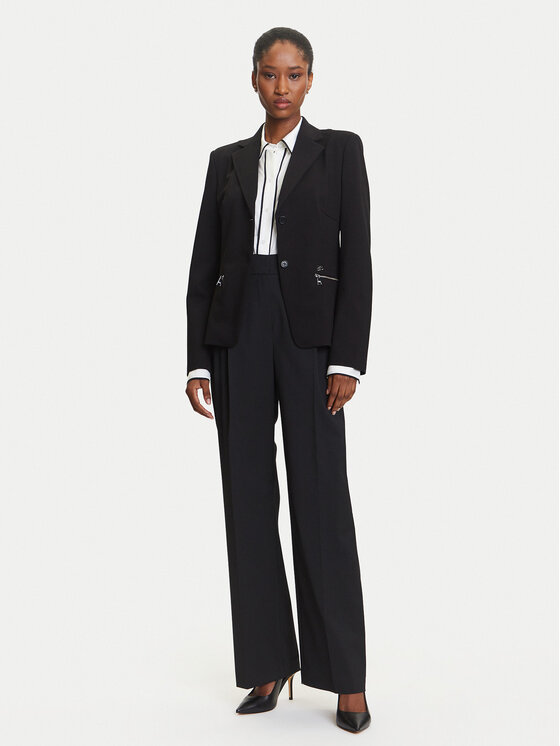 KARL LAGERFELD KARL LAGERFELD Marynarka A3W14040 Czarny Slim Fit